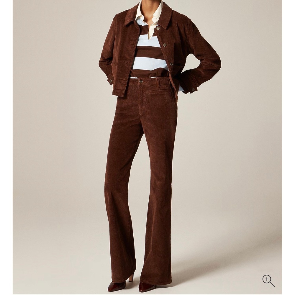 J. CREW NWT‎ Vintage Flare Pant Size 25 French Press Brown Corduroy